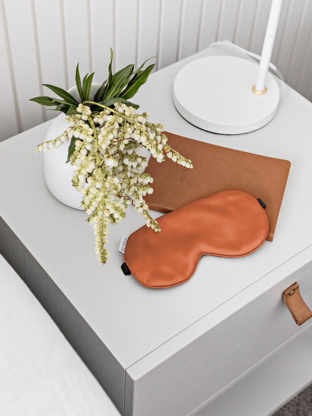 Rust Silk Eye Mask