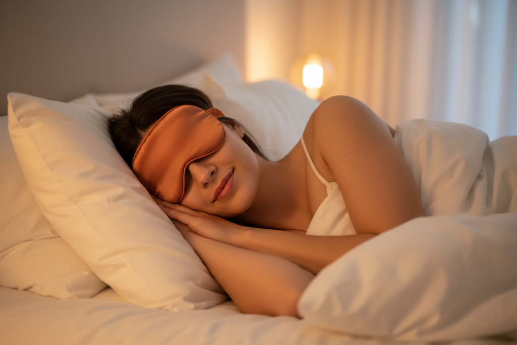 Rust Silk Eye Mask